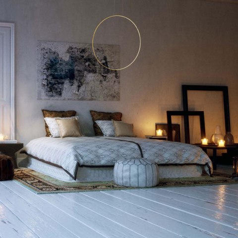 Light Prestige Lampa wisząca Mirror S złota IP44 LED CCT