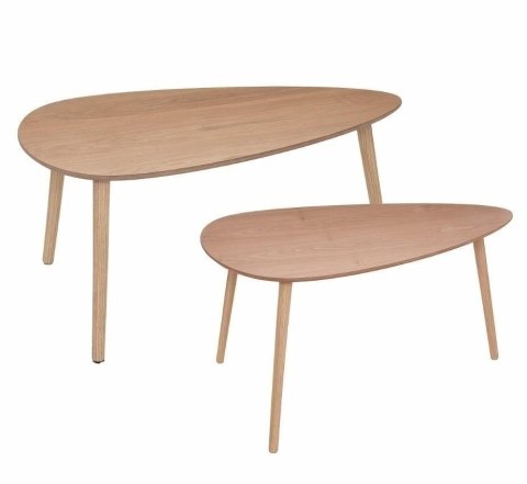 Zestaw 2 stolików Mileo L naturalne