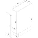 Szafka dolna CARGO D20 ELLEN 11 dąb artisan / czarny groszek
