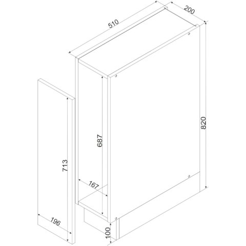 Szafka dolna CARGO D20 ELLEN 11 dąb artisan / czarny groszek