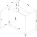 Szafka dolna pod zlew D80ZL ELLEN 02 dąb artisan / czarny groszek