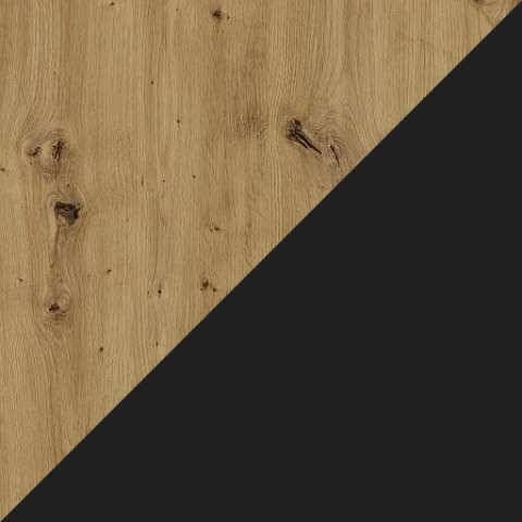 Szafka dolna pod zlew D80ZL ELLEN 02 dąb artisan / czarny groszek