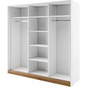Szafa przesuwna z lustrem DENTRO DT01 biały / dąb stirling
