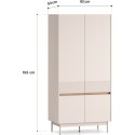Szafa ERMITE 01 kaszmir / dąb cremona