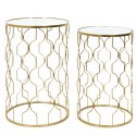 Zestaw 2 stolików Dubai złoty