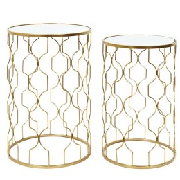 Zestaw 2 stolików Dubai złoty
