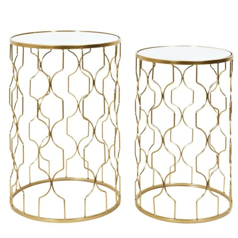 Zestaw 2 stolików Dubai złoty