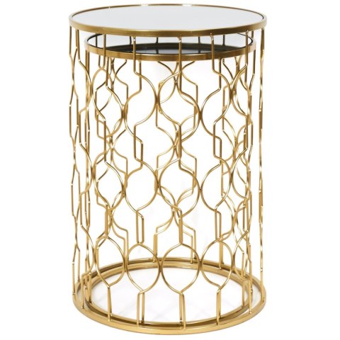 Zestaw 2 stolików Dubai złoty