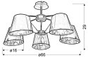 CORTEZ LAMPA WISZĄCA 5X40W E14 PATYNA