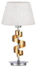 DENIS LAMPA GABINETOWA 1X60W E27 CHROM/ZŁOTY + ABAŻUR O TYM SAMYM INDEKSIE
