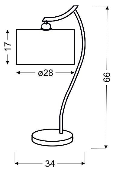 DRAGA LAMPA GABINETOWA 1X60W E27 KREMOWY