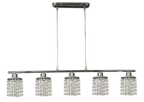 ROYAL LAMPA WISZĄCA 5X40W G9 CHROM+KRYSZTAŁKI