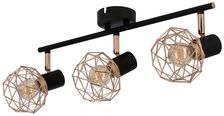 ACROBAT LAMPA SUFITOWA LISTWA 3X40W E14 CZARNY KLOSZ ZŁOTY