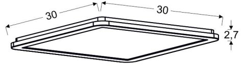 Plafon do łazienki NEXIT minimalistyczny - srebrny satynowy 30 cm - plafon z funkcją ściemniania LED 3000K 18W IP44