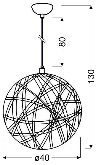 FRIDA LAMPA WISZĄCA 40 1X60W E27 BIAŁY