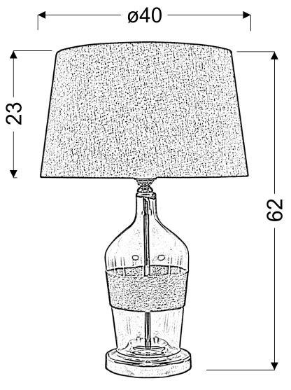 ECO 3 LAMPA GABINETOWA 40X62 1X60W E27
