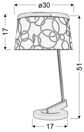 IMPRESJA LAMPA 1*60W E27 CZARNA CHROM