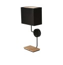 Keto lampa kinkiet czarny 1x40w e14 abażur czarny z włącznikiem