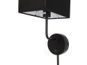 Keto lampa kinkiet czarny 1x40w e14 abażur czarny z włącznikiem