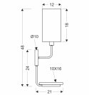 Keto lampa kinkiet czarny 1x40w e14 abażur czarny z włącznikiem