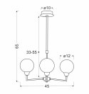 Logos lampa wisząca satynowy 3x25w g9 klosz biały