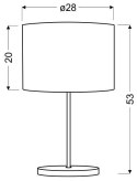 MANHATTAN LAMPA GABINETOWA 1X60W E27