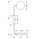 Ponio lampa kinkiet czarny 1x25w g9 klosz biały