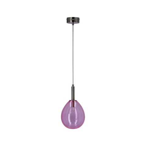 LAMPA WISZĄCA LUKKA 1 CHROMOWY RÓŻOWY
