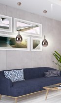 LAMPA WISZĄCA LUKKA 1 CHROMOWY SZARY