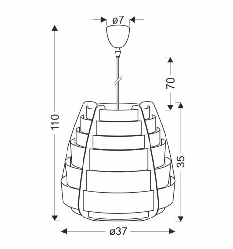 LAMPA WISZĄCA NAGOJA 1 BEŻOWY