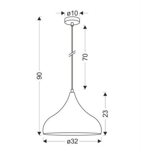 LAMPA WISZĄCA VIBORG 320mm 1 BRĄZOWY