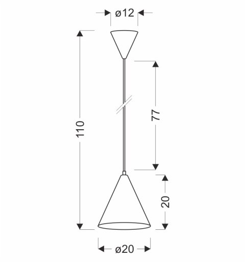 LAMPA WISZĄCA VOSS 1 ŻÓŁTY