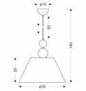 Lampa wisząca ARAL chromowa E27 1x60W z czarnym abażurem nowoczesna do salonu sypialni kuchni jadalni eleganckie oświetlenie suf
