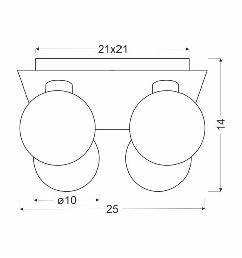 Oden lampa sufitowa chromowy 4x40w g9 klosz biały