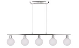 Oden lampa wisząca chromowy 5x40w g9 klosz biały