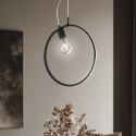 SKIROS LAMPA WISZĄCA 35 1X60W E27 LED+12W LED CZARNY 4000K APETI