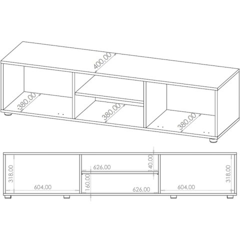 Komoda RTV MAXIS 10 dąb artisan