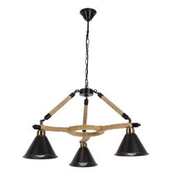 Nowoczesna lampa wisząca Negru 3x40W E27 kolor czarny lampa do jadalni salonu