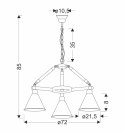 Nowoczesna lampa wisząca Negru 3x40W E27 kolor czarny lampa do jadalni salonu