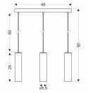 Tubo lampa wisząca czarny 3x25w gu10 klosz 25cm czarny