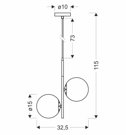 Duo lampa wisząca czarny matowy+złoty 2x15w e14 klosz biały