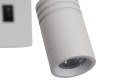 MAGNUM 3 LAMPA KINKIET PROSTOKĄTNY 1X40W E27+3W LED ABAŻUR OKRĄGŁY BIAŁY
