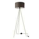 VANTI lampa podłogowa stojąca 1x40W E27 złota konstrukcja abażur grafitowy nowoczesna do salonu sypialni biura elegancka wysoka 