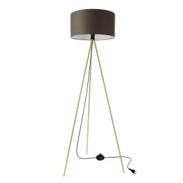 VANTI lampa podłogowa stojąca 1x40W E27 złota konstrukcja abażur grafitowy nowoczesna do salonu sypialni biura elegancka wysoka 