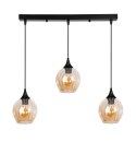 Aspa lampa wisząca czarny 3x40w e27 klosz brązowy
