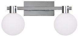 Maldus lampa kinkiet chromowy 2x40w g9 klosz biały