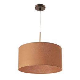 VANTI lampa wisząca sufitowa 1x40W E27 czarna oprawa abażur brzoskwiniowy nowoczesna pastelowa do salonu sypialni kuchni jadalni