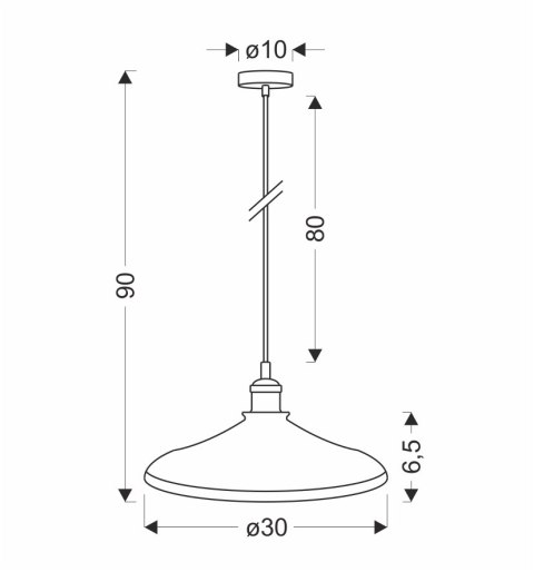 LAMPA WISZĄCA CHESTER 300mm 1 BEZBARWNY PATYNA