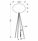 MELLOW lampa podłogowa czarny 1x40W E27 abażur mist 52 czarny kula