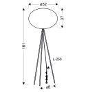 MELLOW lampa pod³ogowa czarny 1x40W E27 aba¿ur mist 52 bia³y kula